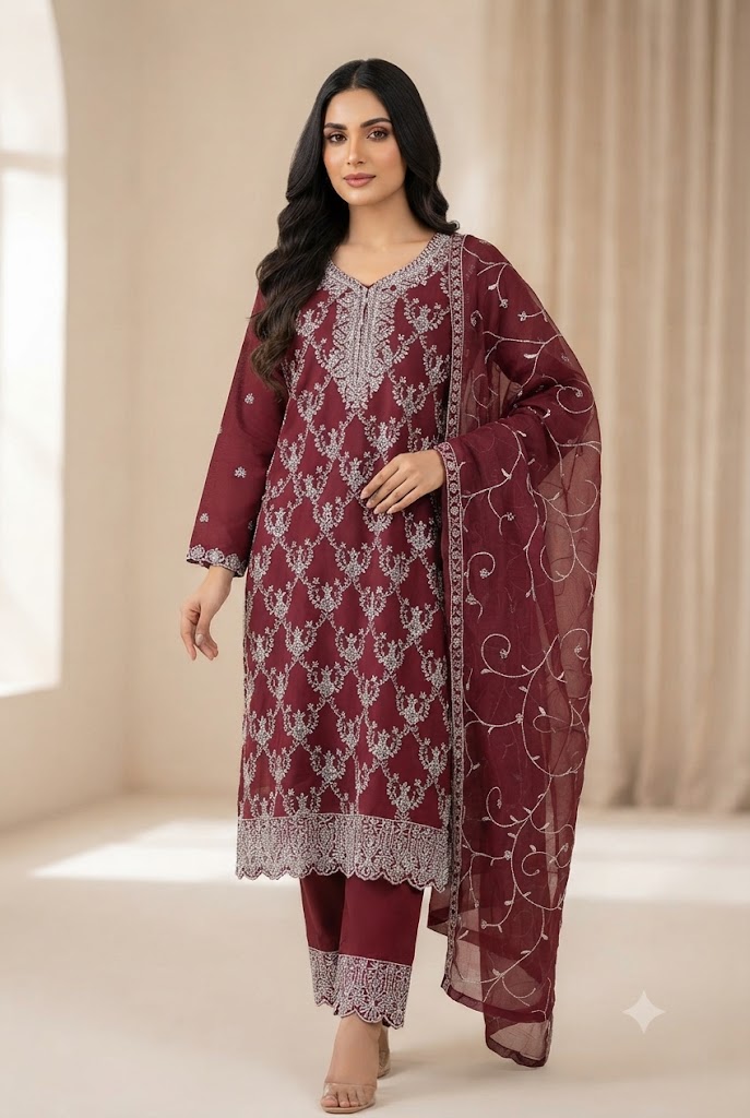 3piece Suit Chiffon Georgette Ready to Wear