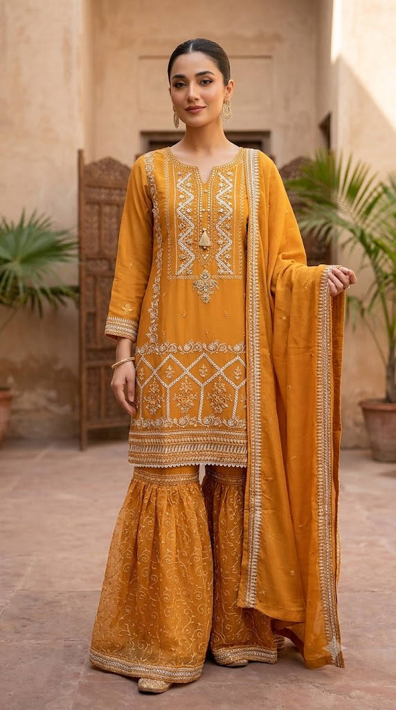 3Pc Chiffon Georgette Suit | Ready to Wear