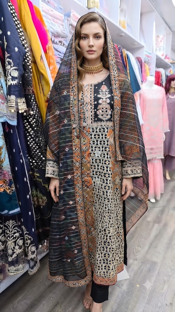 3Pc Bin Saeed Lawn Suit | Ready to Wear