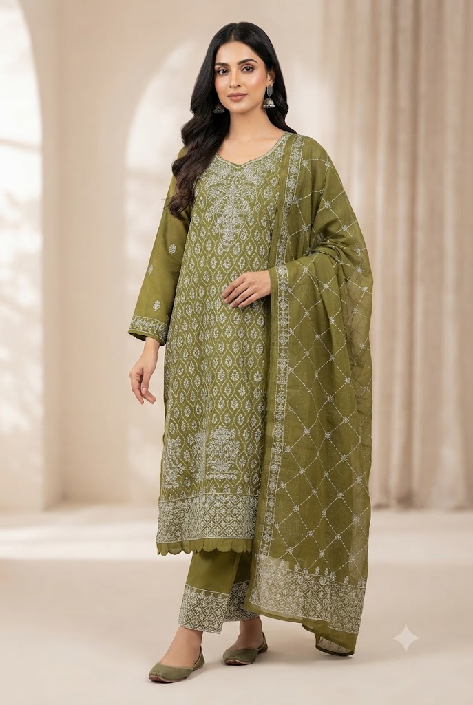 3piece Suit Chiffon Georgette Ready to Wear