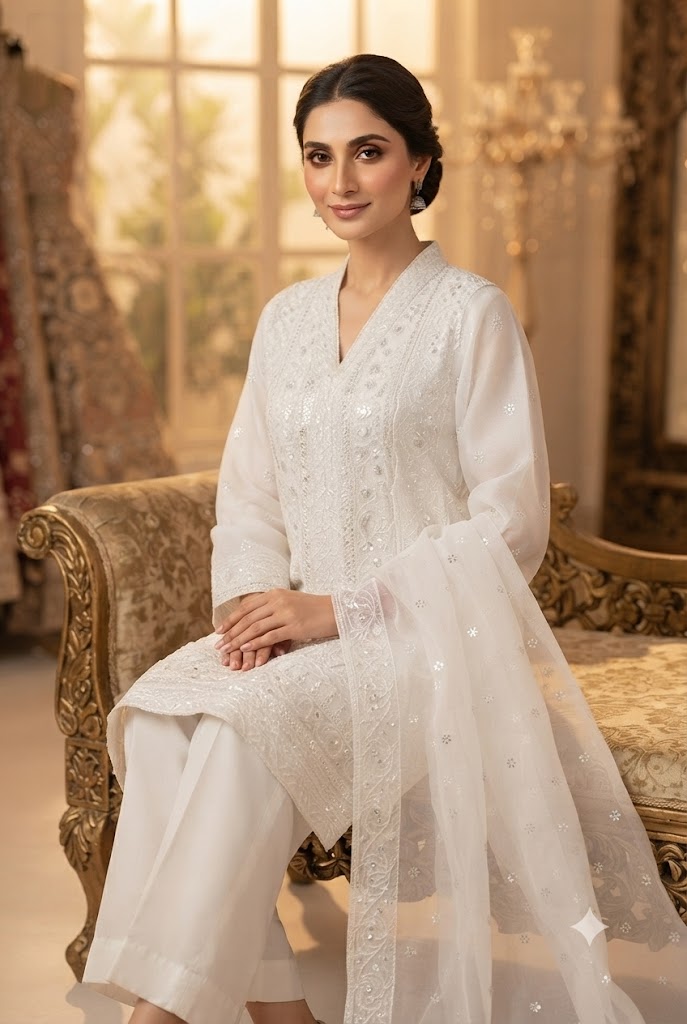 3Pc Chiffon Georgette Suit Ready to Wear - Image 2