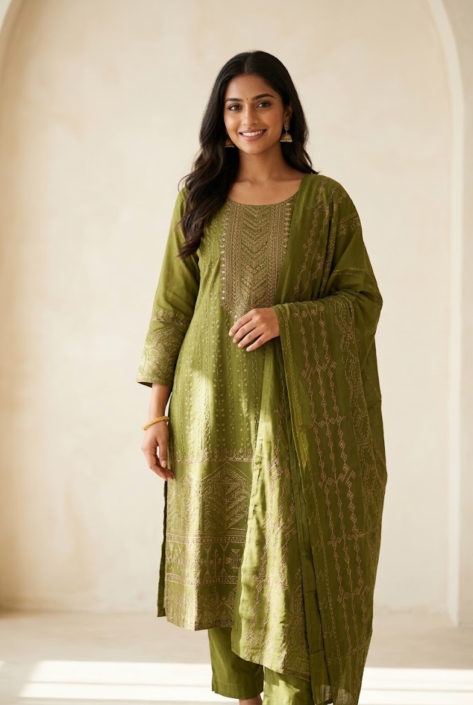 3Pc Chiffon Georgette Suit | Ready to Wear
