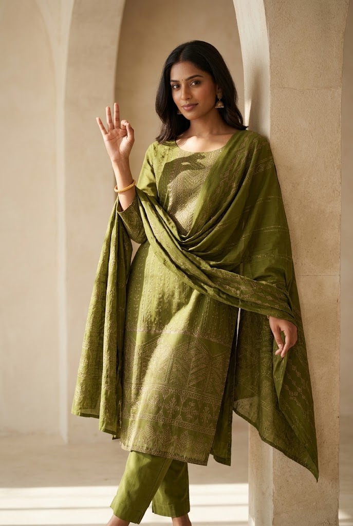 3Pc Chiffon Georgette Suit | Ready to Wear - Image 2