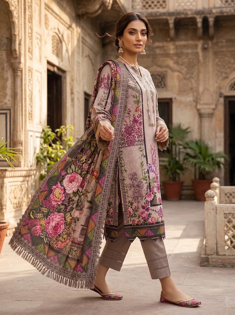 Maria B Lawn Suit | Ready to Wear - Image 2