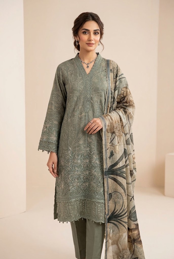 Muneera Lawn Suit | Ready to Wear