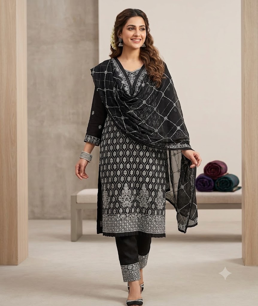 3Pc Chiffon Georgette Suit | Ready to Wear - Image 2