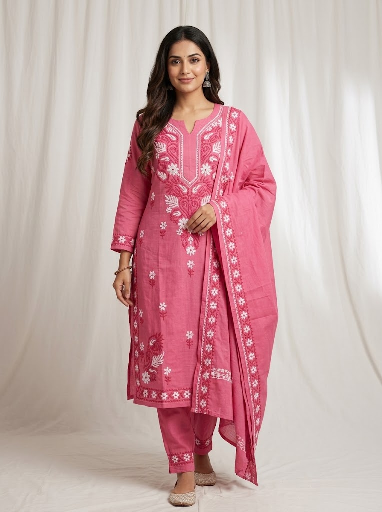 3Pc Lakhnow Handwork Suit | Ready to Wear