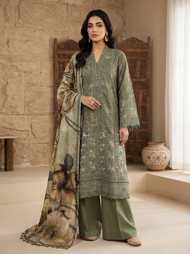 Muneera Lawn Suit | Ready to Wear