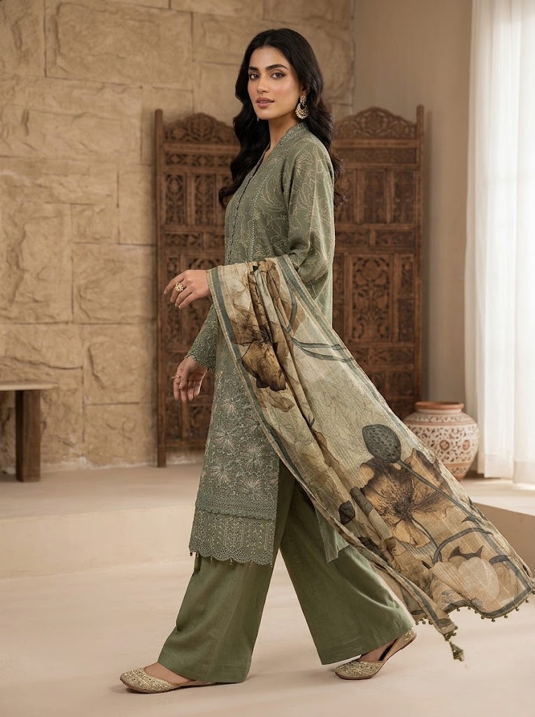 Muneera Lawn Suit | Ready to Wear - Image 2