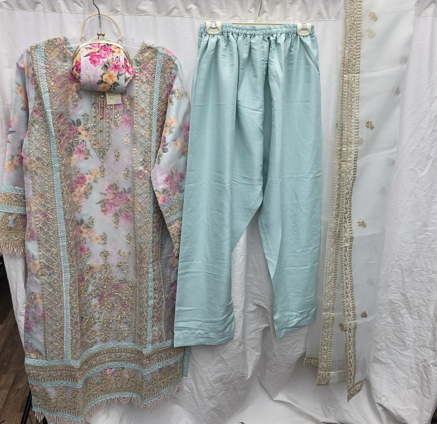 4Pc Tawakkal Chiffon Georgette Suit | Ready to Wear - Image 3