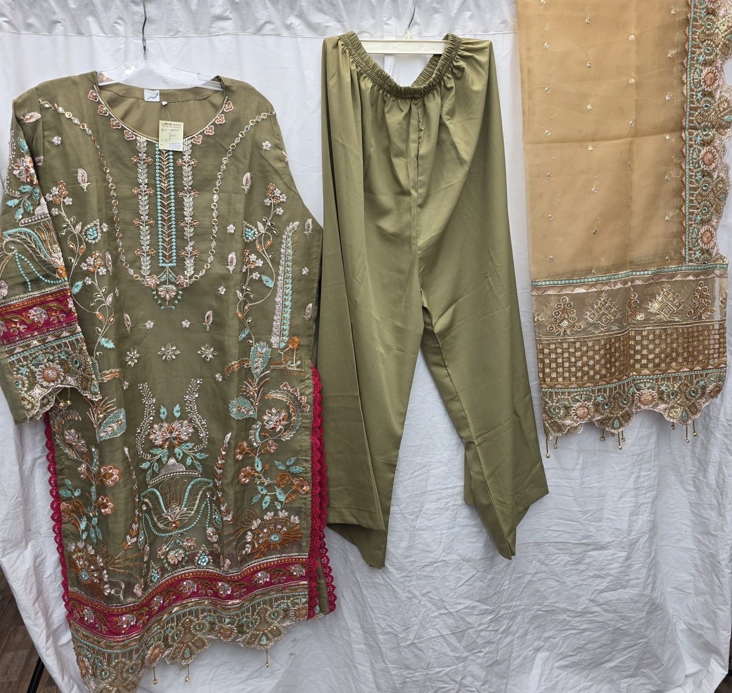 3Pc Chiffon Georgette Suit | Ready to Wear - Image 3
