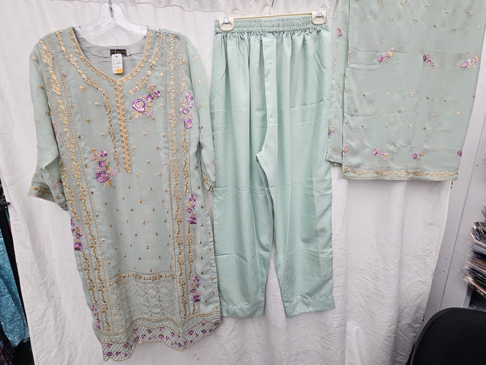 3Pc Chiffon Georgette Suit | Ready to Wear - Image 3