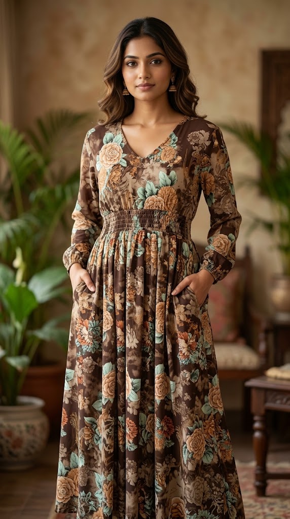 Printed Georgette Abaya | Ready to Wear