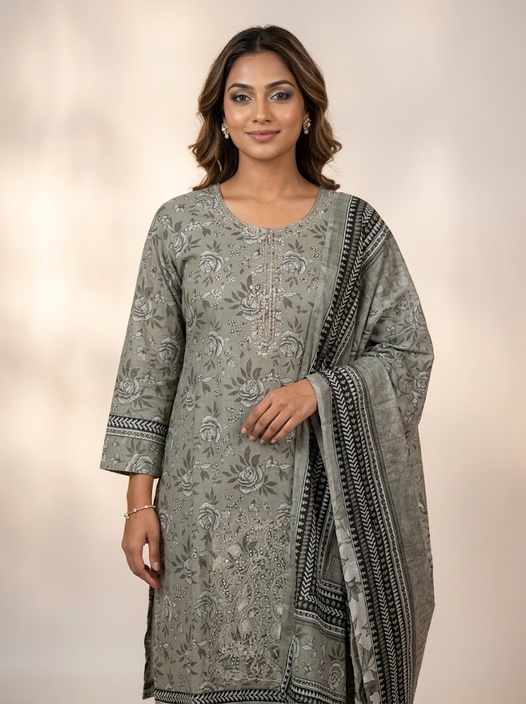 3Pc Embroidered Lawn Suit | Ready to Wear Vol 2