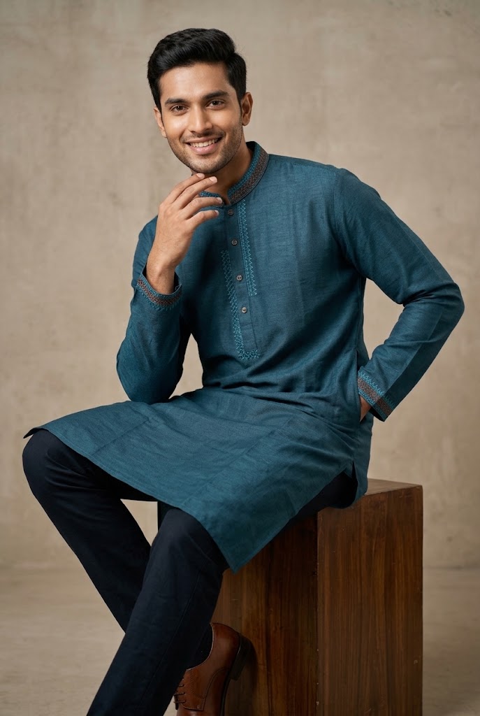 Mans Kurta Pajama | Ready to Wear - Image 2