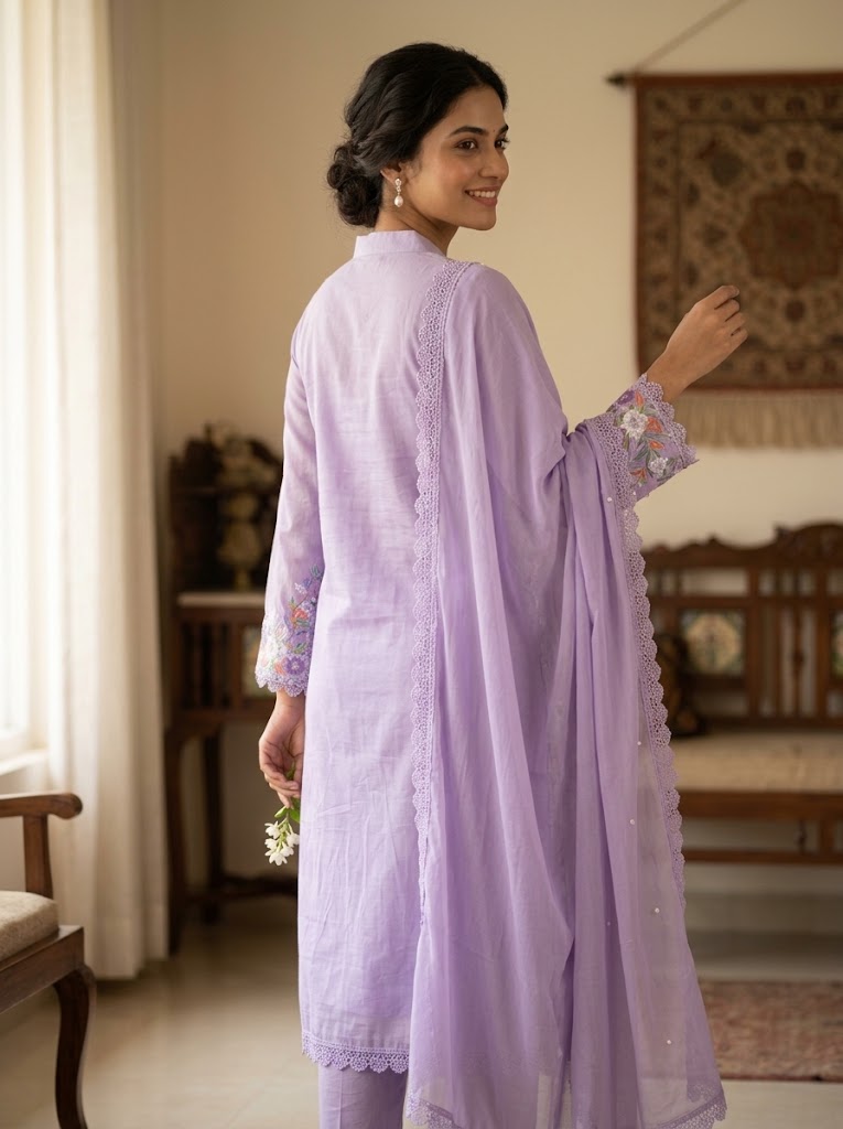 3Pc Silk Suit | Ready to Wear - Image 2