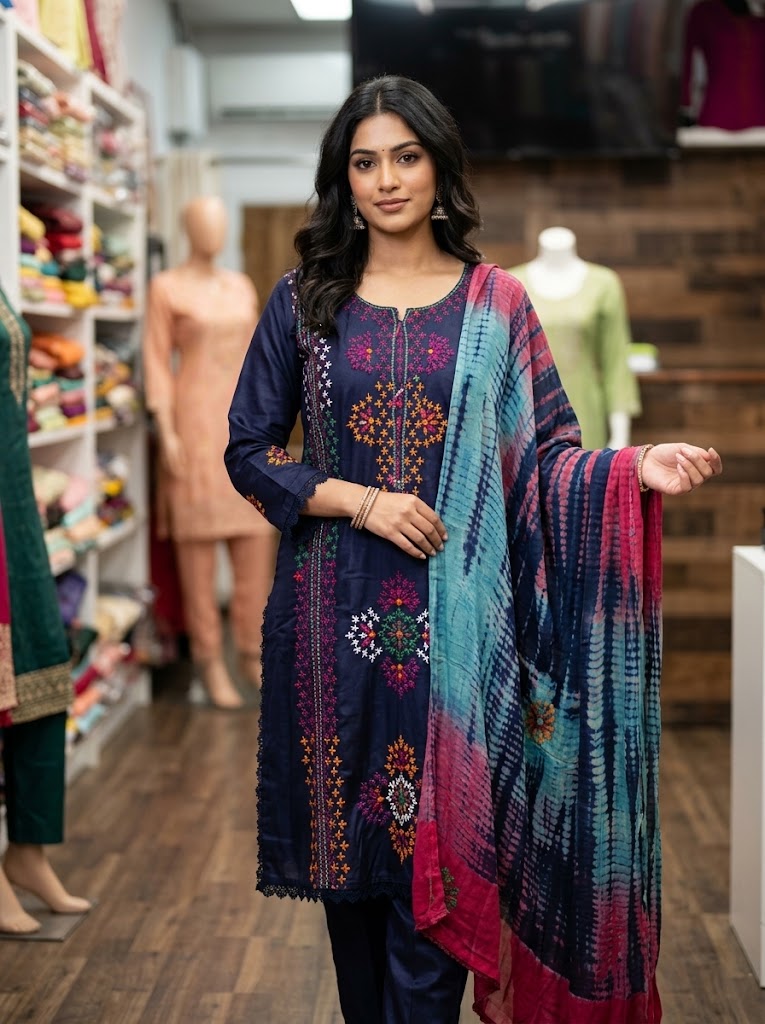 3Pc Cotton Hand Stitched Suit | Ready to Wear