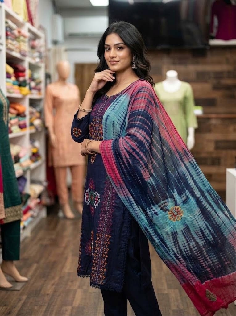 3Pc Cotton Hand Stitched Suit | Ready to Wear - Image 2